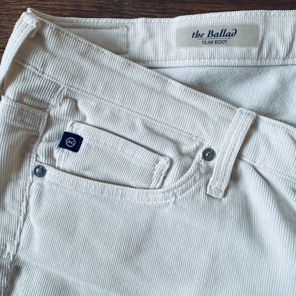 AG The Ballad Women's Slim Boot soft corduroy in cream - Picture 6 of 7